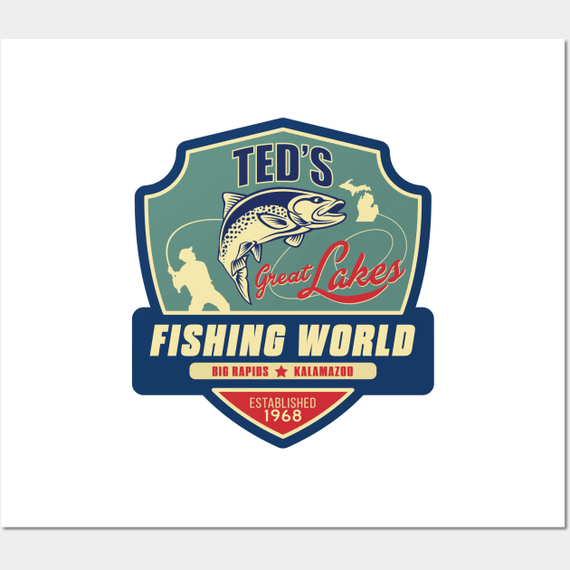 Ted's Fishing World! Wall Art by Northwoods Baseball Sleep Radio